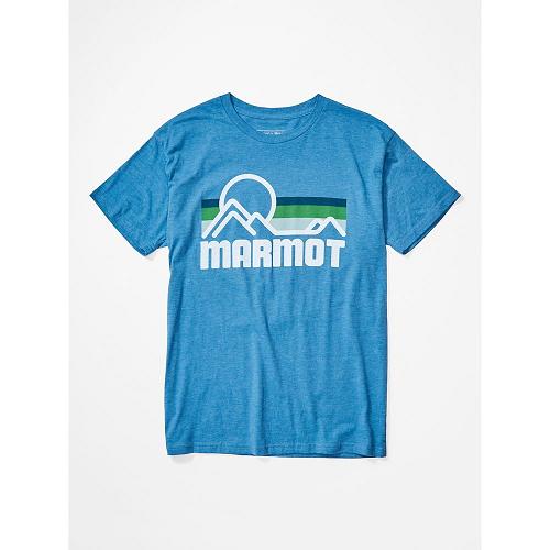 Marmot Coastal Clothes - Mens T-Shirts Blue CA2410893 Canada